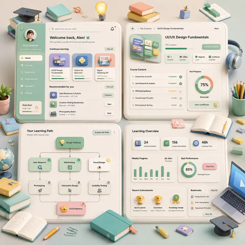 Soft 3D UI Showcase Collections