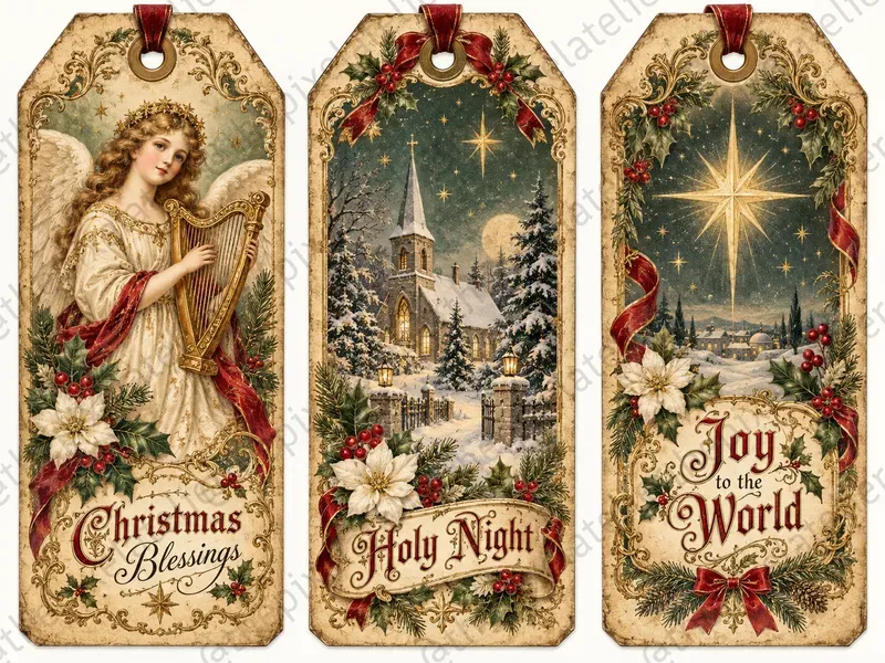 Vintage Christmas Gift Tags