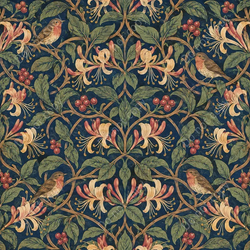 Art And Crafts Floral Seamless Art