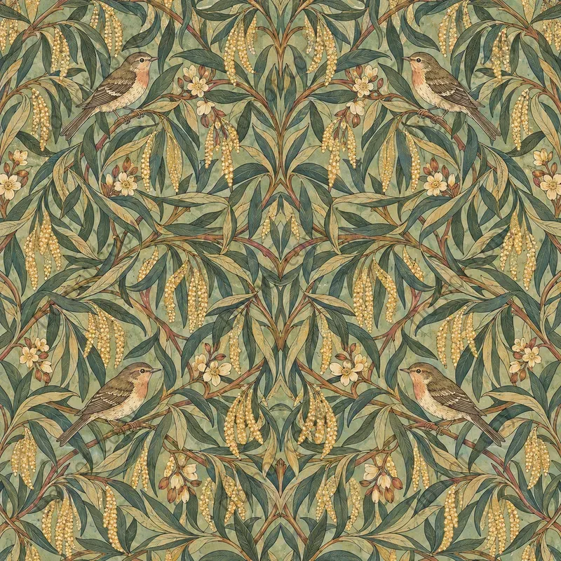 Art And Crafts Floral Seamless Art