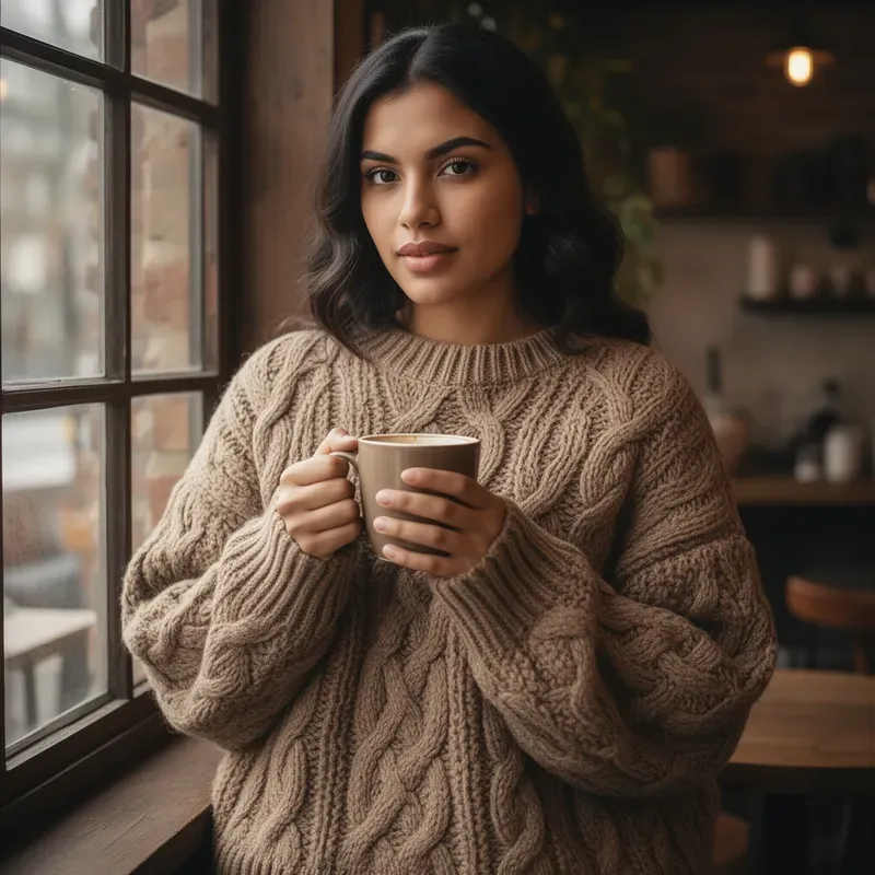 Chunky Cable Knit Sweater Portraits