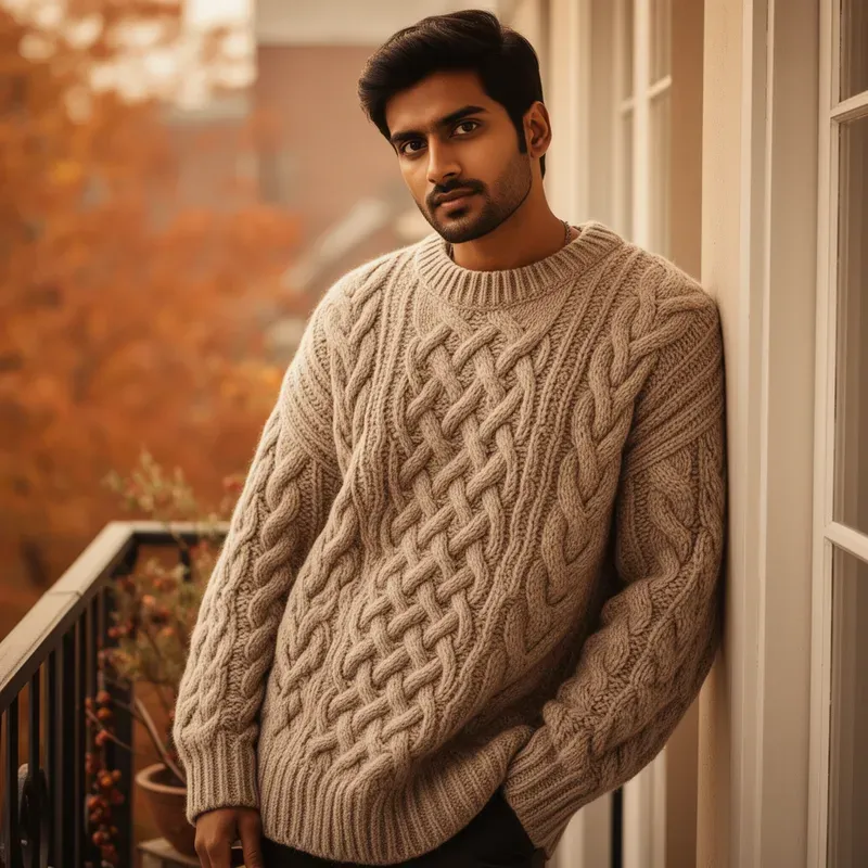 Chunky Cable Knit Sweater Portraits