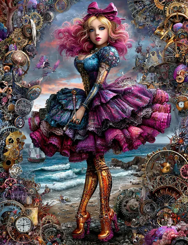 Alice In Ocean Steampunk Junk Journals
