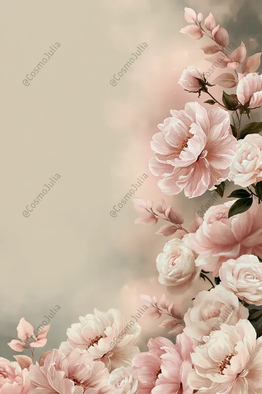 Dreamy Watercolor Floral Borders