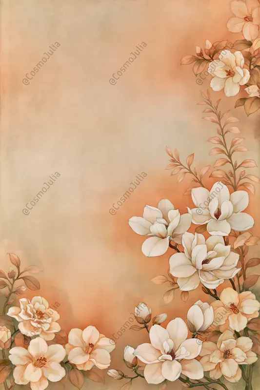 Dreamy Watercolor Floral Borders