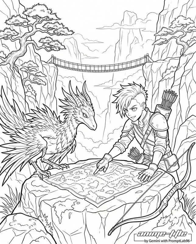 Anime Story Coloring Pages