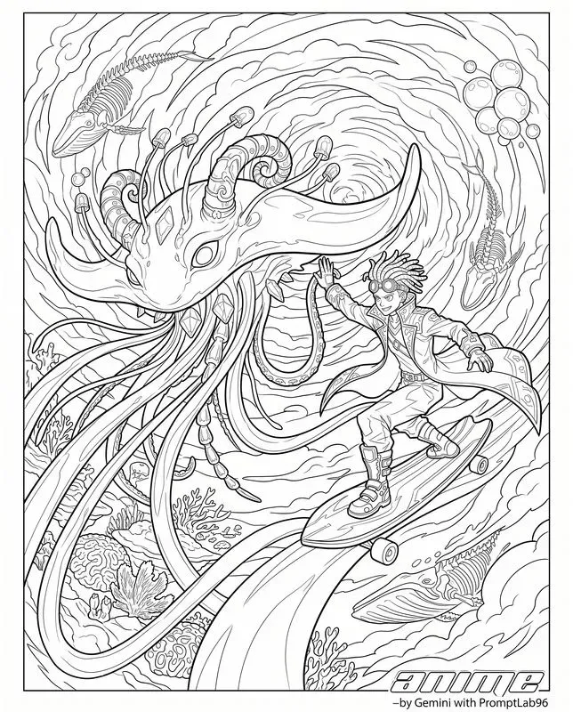 Anime Story Coloring Pages