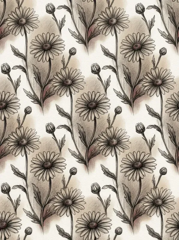 Handdrawn Charcoal Seamless Patterns