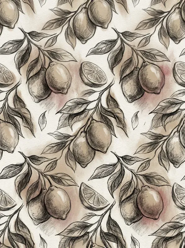 Handdrawn Charcoal Seamless Patterns