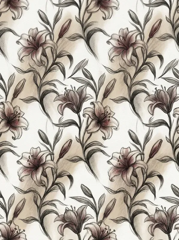 Handdrawn Charcoal Seamless Patterns