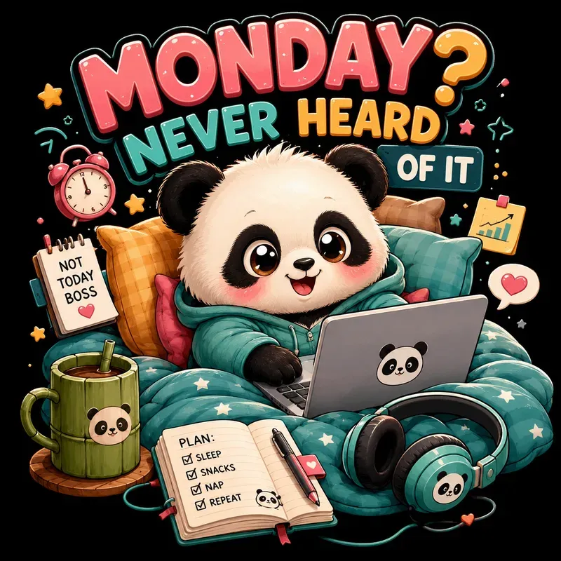 Cute Work From Bed Animal Tshirts
