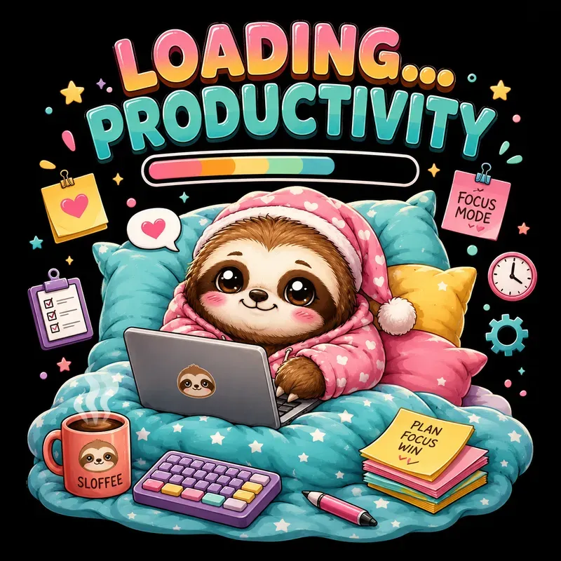 Cute Work From Bed Animal Tshirts