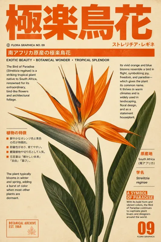 Retro Japanese Botanical Posters