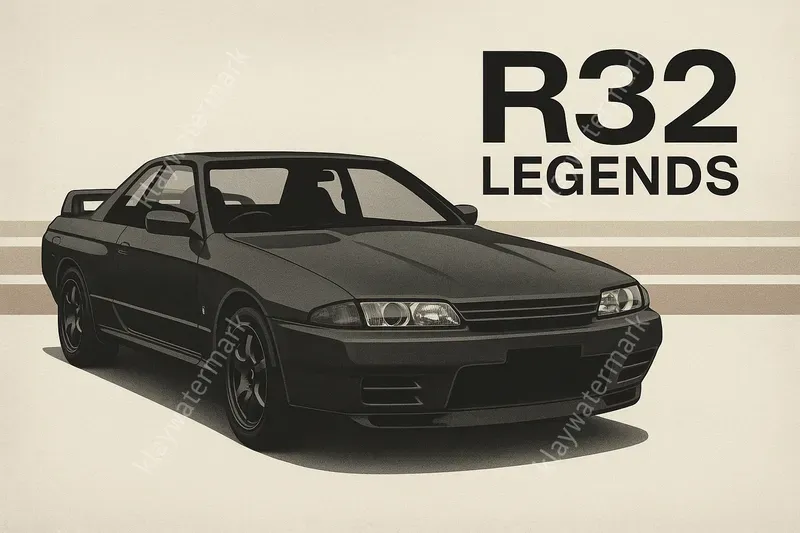 Retro Car Silhouette Banner Series