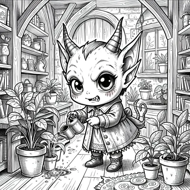 Cute Killer Coloring Dark Humor Art