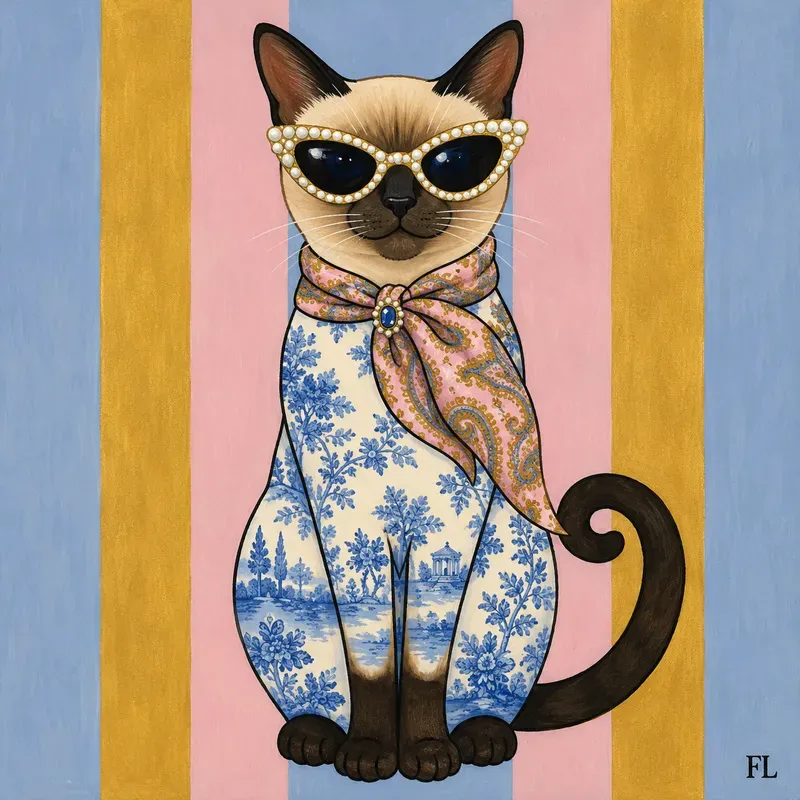 Chic Animal Gouache Portraits