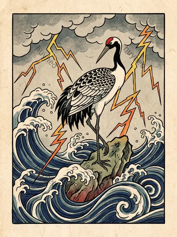 Classic Ukiyoe Woodblock Art Style
