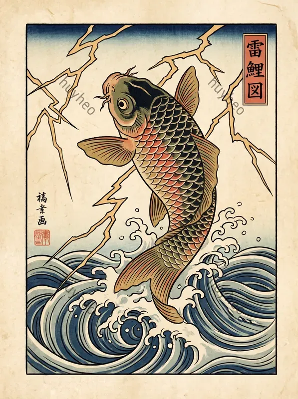 Classic Ukiyoe Woodblock Art Style