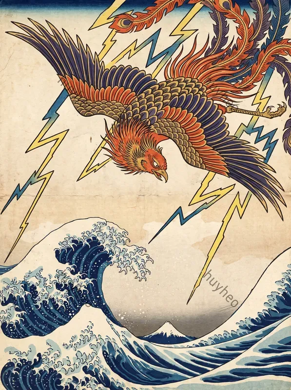 Classic Ukiyoe Woodblock Art Style