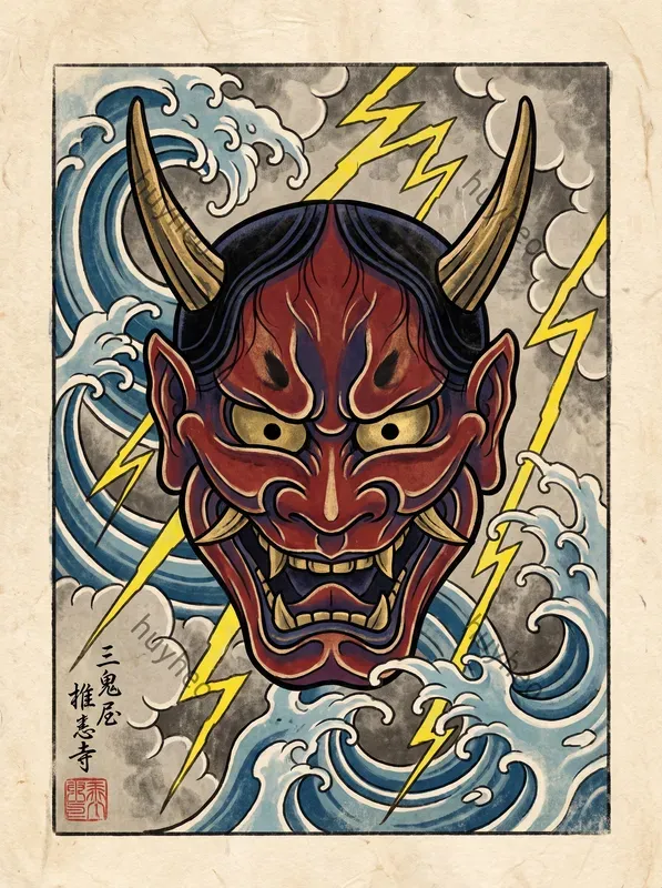 Classic Ukiyoe Woodblock Art Style