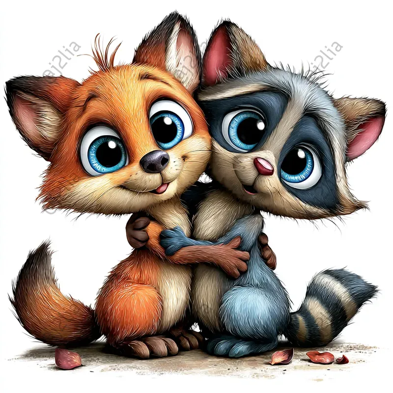 Valentine Animal Couples Clipart