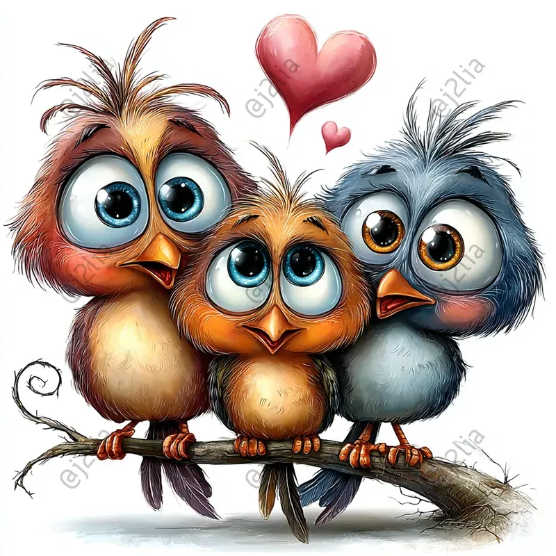 Valentine Animal Couples Clipart