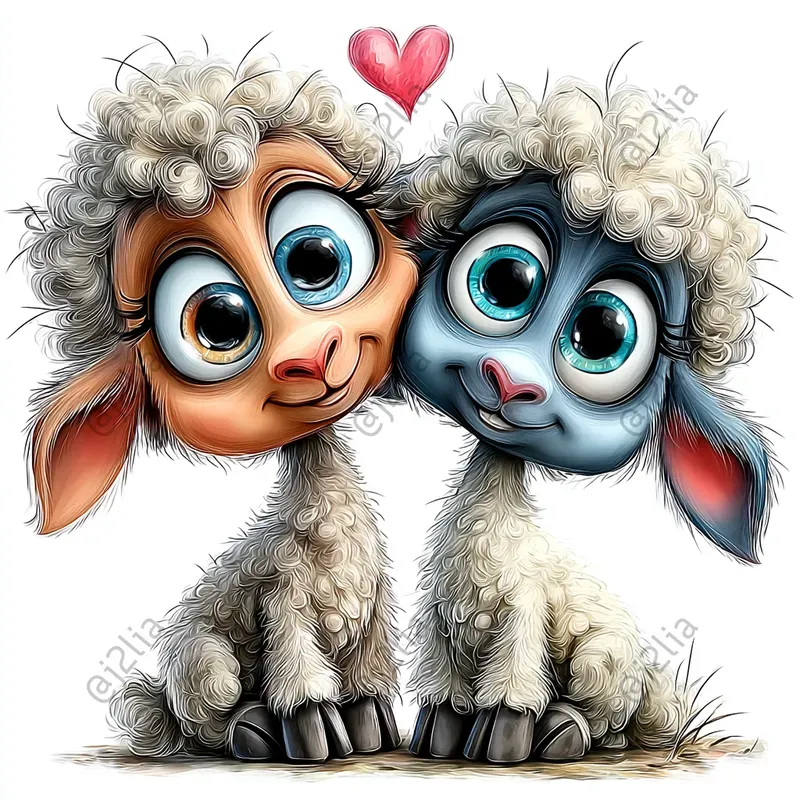 Valentine Animal Couples Clipart