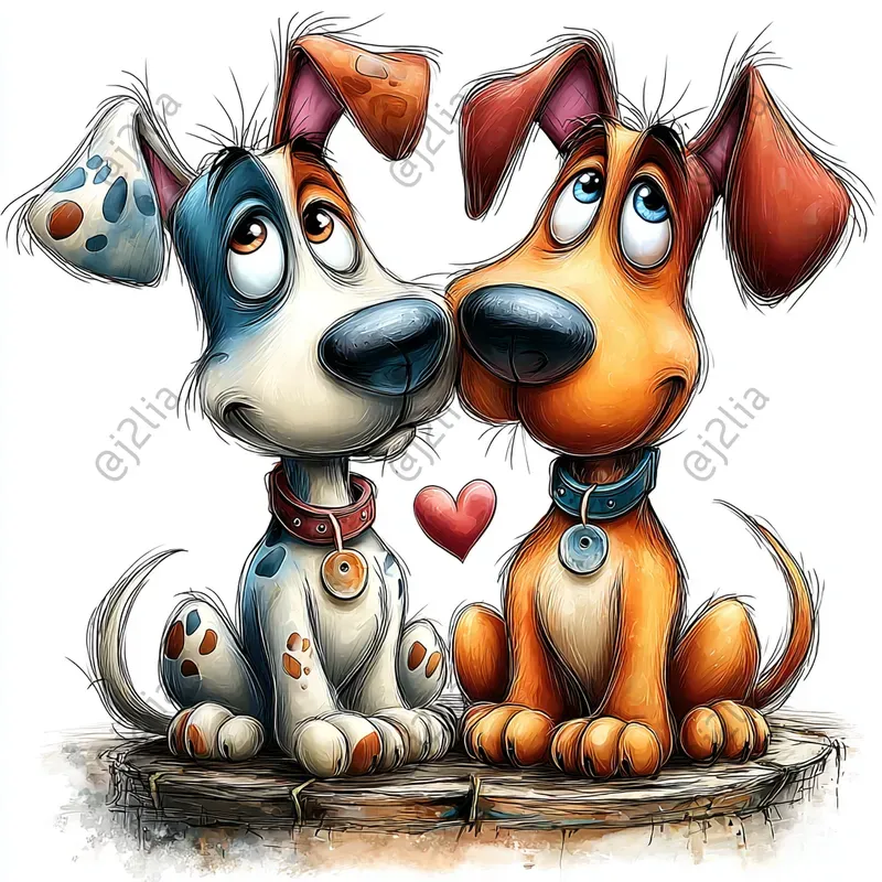 Valentine Animal Couples Clipart