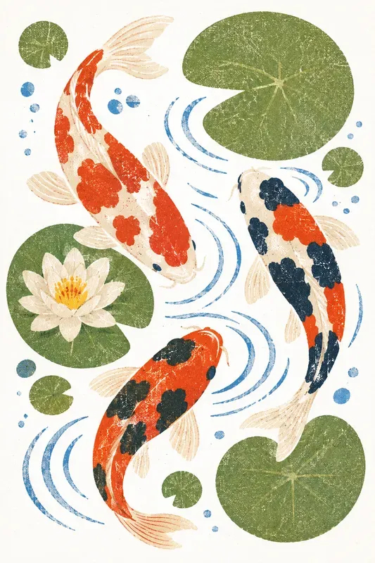Organic Risograph Flat Lay Posters