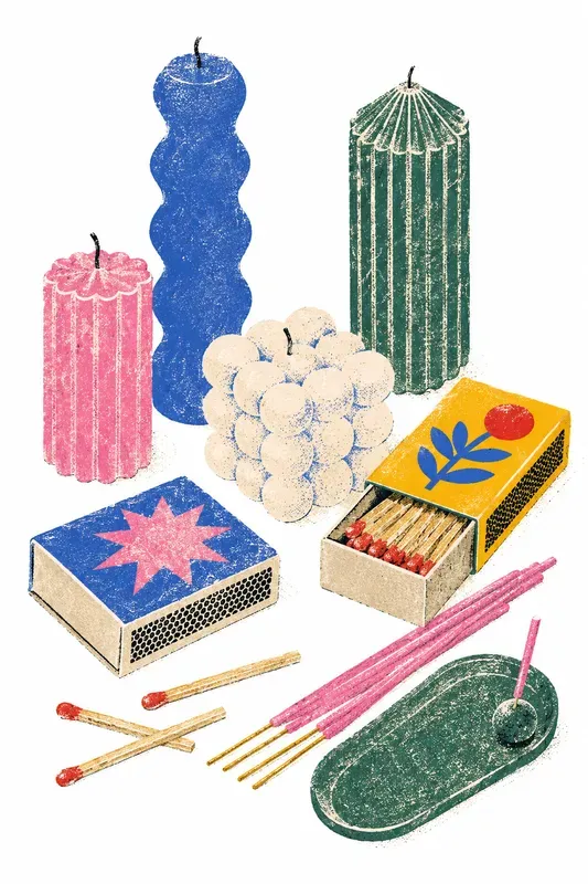 Organic Risograph Flat Lay Posters