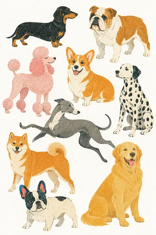 Organic Risograph Flat Lay Posters