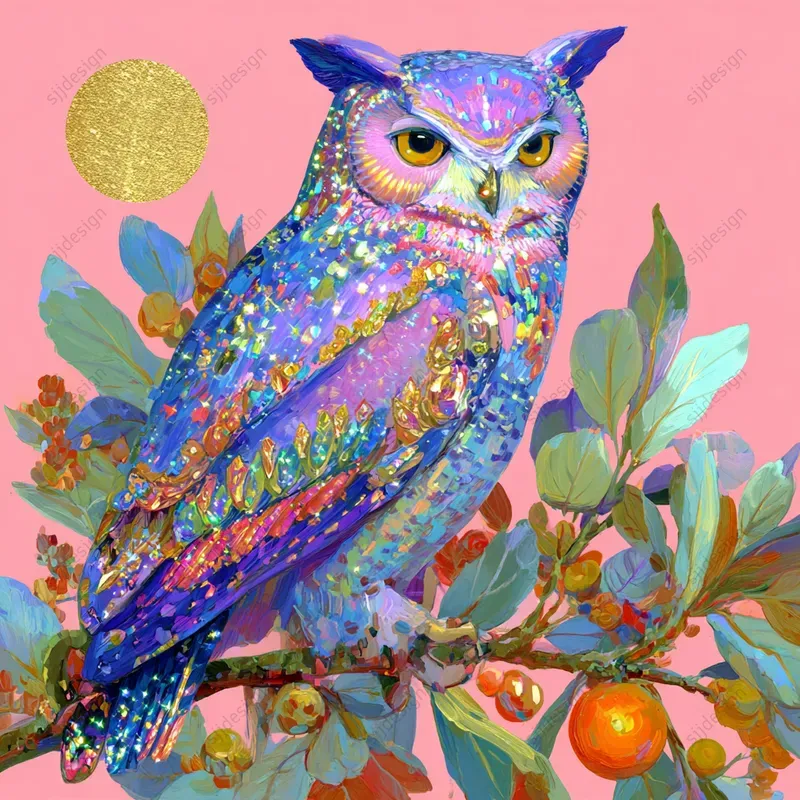 Psychedelic Floral Portrait Art Style