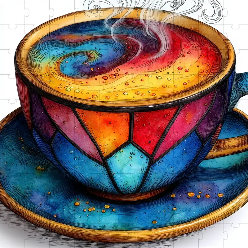 Stained Glass Watercolor Ink Whimsies