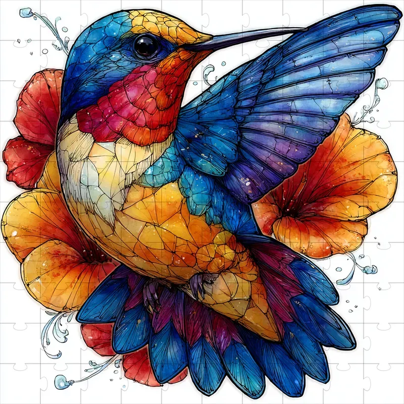 Stained Glass Watercolor Ink Whimsies