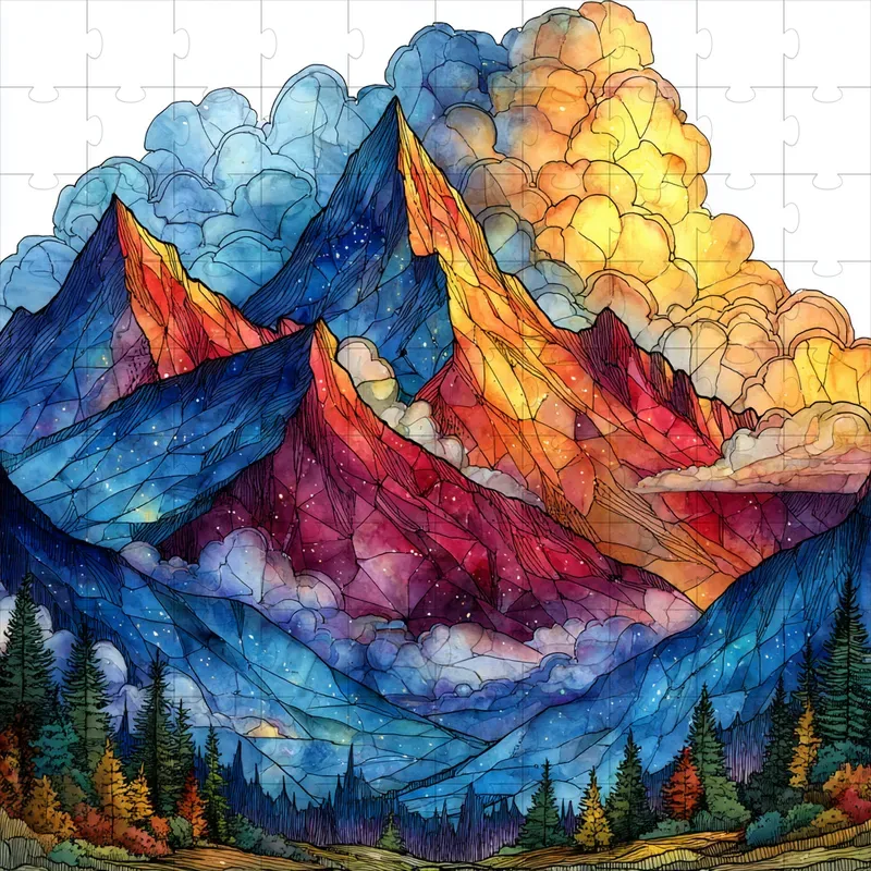 Stained Glass Watercolor Ink Whimsies