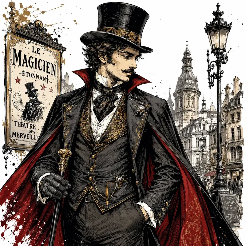 Elegant Vintage Character Sketches