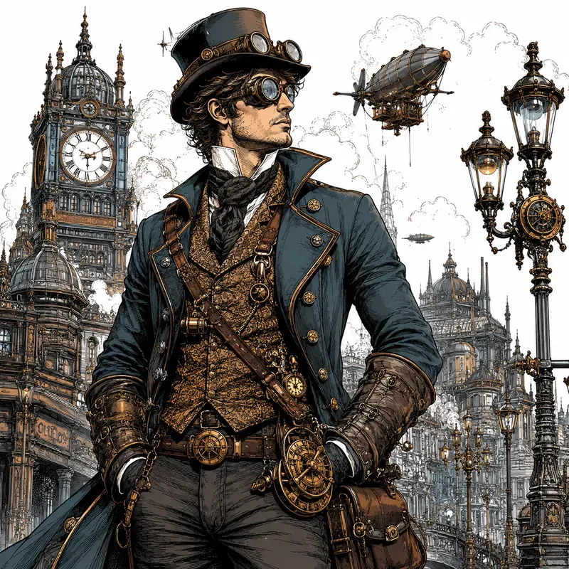 Elegant Vintage Character Sketches