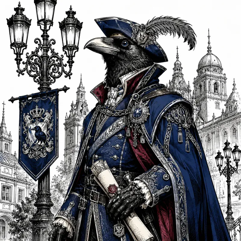 Elegant Vintage Character Sketches