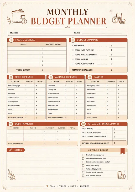 Etsy Budget Planner Kits