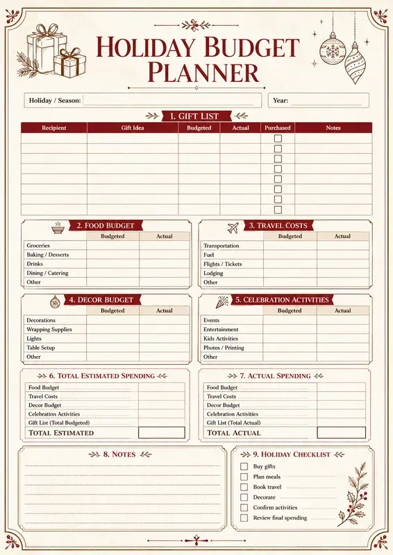 Etsy Budget Planner Kits