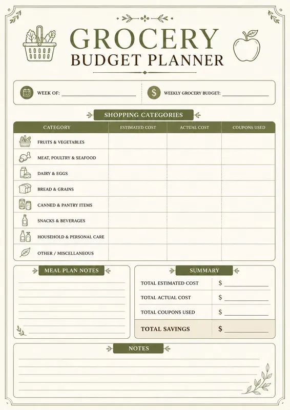 Etsy Budget Planner Kits