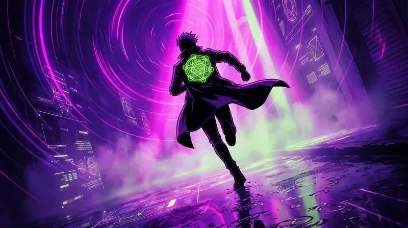 Anime Sigil Run Neon Void Cities