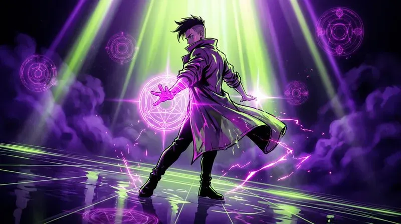 Anime Sigil Run Neon Void Cities