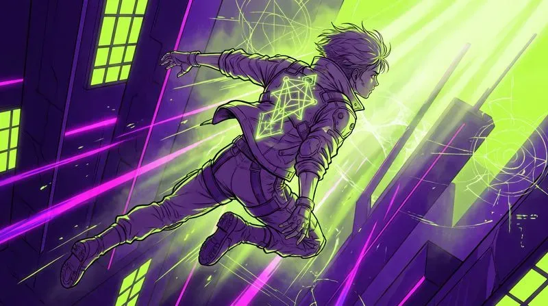 Anime Sigil Run Neon Void Cities