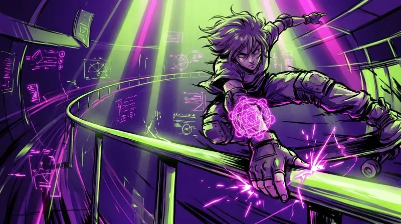Anime Sigil Run Neon Void Cities
