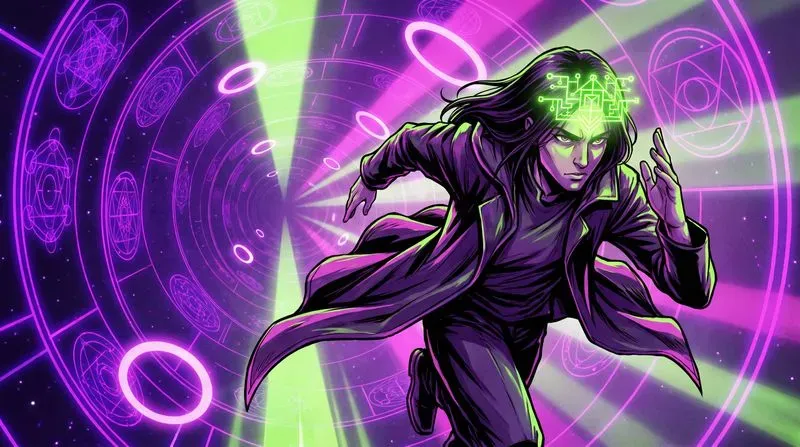 Anime Sigil Run Neon Void Cities