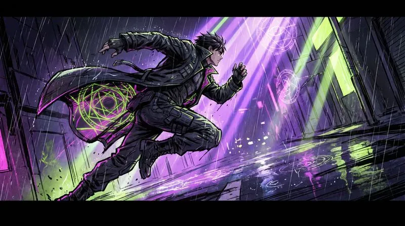 Anime Sigil Run Neon Void Cities