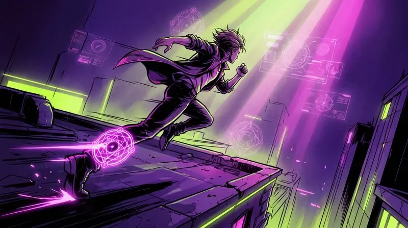 Anime Sigil Run Neon Void Cities