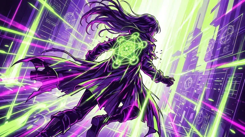 Anime Sigil Run Neon Void Cities