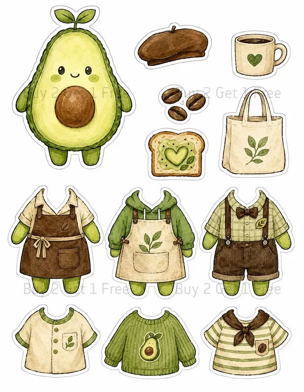 Dressup Character Fussycut Sheets